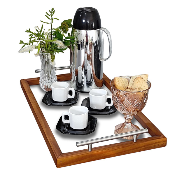 Bandeja Grande Cantinho Café Moderna Aparador Hall Entrada Re