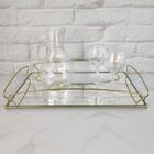 Bandeja Grande Para Aparador 55x34cm Espelhada Retangular Dul