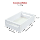 Bandeja Grécia C/ Alça 30x20x08cm - Branco