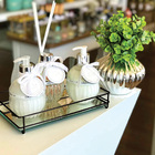 Bandeja Hara Fence Dourada 10x20 Cm