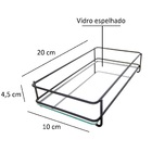 Bandeja Hara Fence Dourada 10x20 Cm