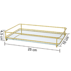 Bandeja Hara Fence Dourada 15x25 Cm
