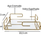 Bandeja Hara Gretha 22,5 X 22,5 Cm Dourado
