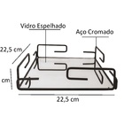 Bandeja Hara Gretha 22,5 X 22,5 Cm Preto