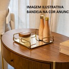 Bandeja Hara Gretha 35,5 X 35,5 Cm Preto Fosco