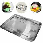 Bandeja Inox Rasa Retangular 36 X 27 Multi Uso Servir Peq