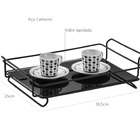 Bandeja Iris Aramada Decoração Com Vidro 38,5cm Casa Schmitt