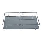 Bandeja Luxo Com Espelho Retangular Decoração Sala De Estar