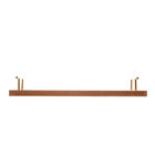 Bandeja Madeira Com Alça Woodart Liptus 45x28x10cm Dourada