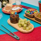 Bandeja Média Em Bambu Para Café Da Manha Infantil