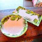 Bandeja Melamina Retangular Leaves 46x24x3cm