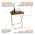 Bandeja Mesa Aparador Para Sala Em Madeira E Metal Dourado