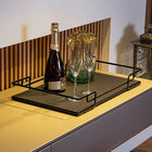 Bandeja Multiuso Hara Luana Tampo Couríssimo Preto 37x57 Cm P