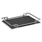 Bandeja Multiuso Hara Luana Tampo Couríssimo Preto 39x70 Cm C