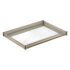 Bandeja Multiuso Hara Wire 40x70 Cm Champanhe