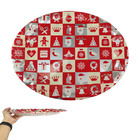 Bandeja Natal Natalino Oval Decoraçao Papai Noel Neve Present