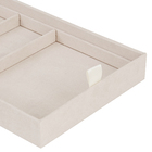 Bandeja Organizadora para Joias Bege 3 Nichos Praticità