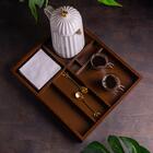 Bandeja Organizadora Woodart Natural De Madeira 39cm X 34cm