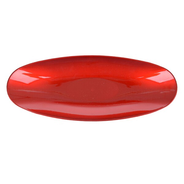 Bandeja Oval Natal Vermelho 40 5 X 16 5 X 4 5 Cm D'rossi