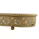 Bandeja Oval Romani Em Ferro Com Espelho Dourada 28000