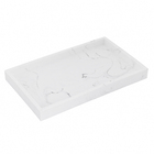 Bandeja para Bancada Retangular Plástico Branco Banheiro Oikos