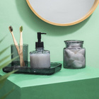 Bandeja para Banheiro de Vidro Cinza Retrô Oikos