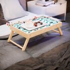 Bandeja Para Café Da Manhã Chevron E Coração - 40x25cm Clara