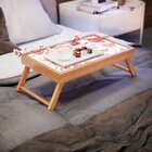 Bandeja Para Café Da Manhã Corações Diversos - 40x25cm Marrom