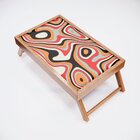 Bandeja Para Café Da Manhã Estampa Abstrata Colorida - 40x25c