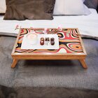 Bandeja Para Café Da Manhã Estampa Abstrata Colorida - 40x25c