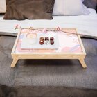 Bandeja Para Café Da Manhã Estampa Abstrata Folhas - 40x25cm