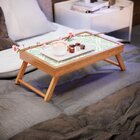 Bandeja Para Café Da Manhã Estampa Arabesco Verde - 40x25cm M