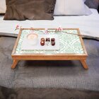 Bandeja Para Café Da Manhã Estampa Arabesco Verde - 40x25cm M