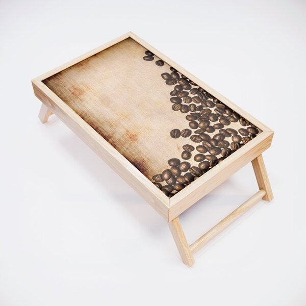 Bandeja Para Café Da Manhã Estampa Café Em Grão - 40x25cm Cla