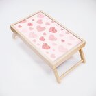 Bandeja Para Café Da Manhã Estampa Coração - 40x25cm Clara