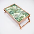Bandeja Para Café Da Manhã Estampa Folhas Verde - 40x25cm Mar