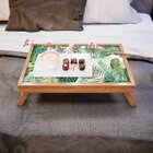 Bandeja Para Café Da Manhã Estampa Folhas Verde - 40x25cm Mar