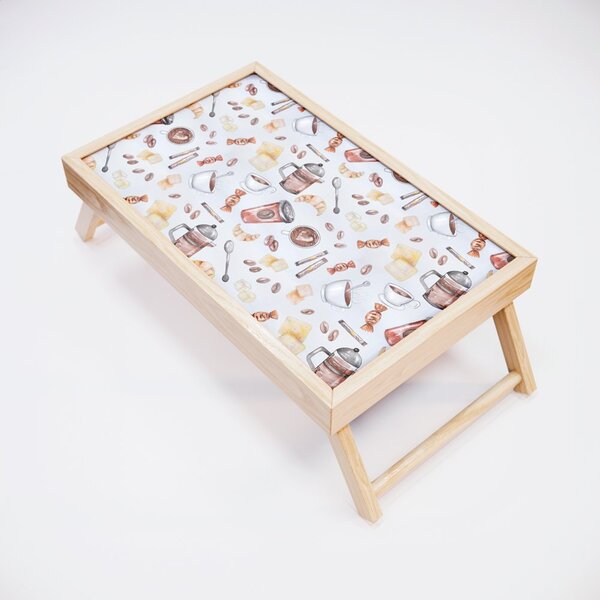 Bandeja Para Café Da Manhã Estampa Lanches - 40x25cm Clara