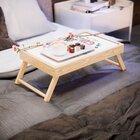 Bandeja Para Café Da Manhã Estampa Love E Ramos - 40x25cm Cla