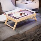 Bandeja Para Café Da Manhã Estampa Meditação - 40x25cm Clara