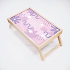 Bandeja Para Café Da Manhã Estampa Natureza Abstrata - 40x25c