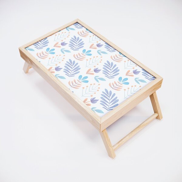 Bandeja Para Café Da Manhã Estampa Ramos - 40x25cm Clara