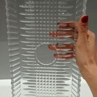 Bandeja Para Servir 2x34x17cm Vidro Transparente