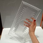 Bandeja Para Servir 2x34x17cm Vidro Transparente