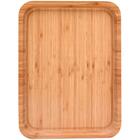 Bandeja Para Servir Café Da Manhã Bambu Natural Retangular