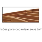 Bandeja Para Talheres Utensílios 6 Divisões Bambu Yoi 38x40
