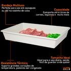 Bandeja Plástica Retangular Para Açougue Congelamento 7 Litro