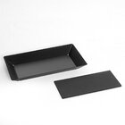 Bandeja Porta Chaves De Mesa - Aço - Preto Fosco