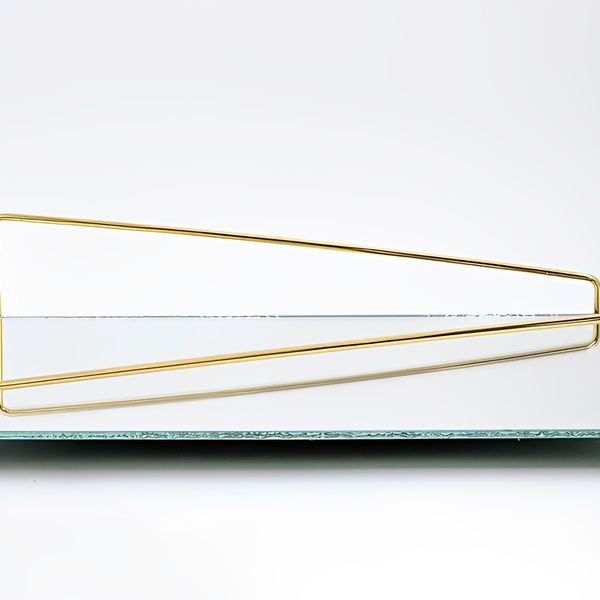 Bandeja Porta Perfumes Decorativa Multiuso Dourada Grande