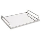 Bandeja Prata Em Metal Com Espelho Grande Mart 11169g